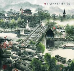 国画里的苏州园林,美就一个字